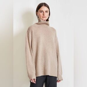 APIECE APART ASTER OVERSIZED TURTLENECK CASHMERE BLEND SWEATER